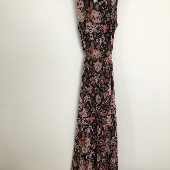 Zara - Backless Floral Maxi Dress - Picture 6 of 8